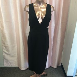 Alice + Olivia Deep Plunge Dress with Side Cutouts
